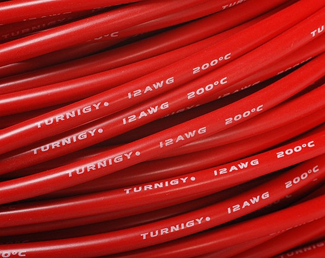cable silicone 12 AWG rouge