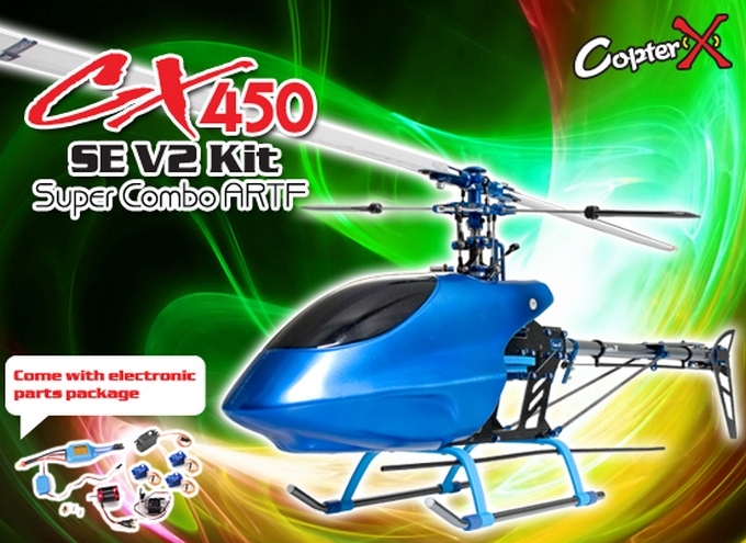 HELICOPTERE COPTERX 450 SE V2 COMPLET AVEC ELECTRONIQUE